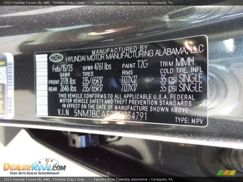 2023 Hyundai Tucson SEL AWD Portofino Gray / Gray Photo #18