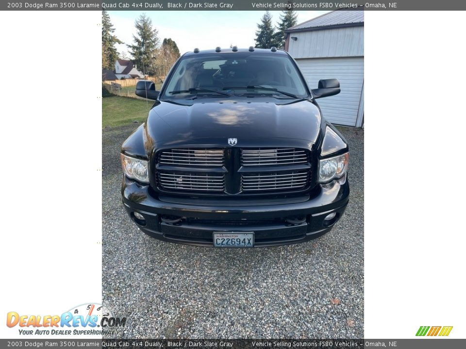 2003 Dodge Ram 3500 Laramie Quad Cab 4x4 Dually Black / Dark Slate Gray Photo #4