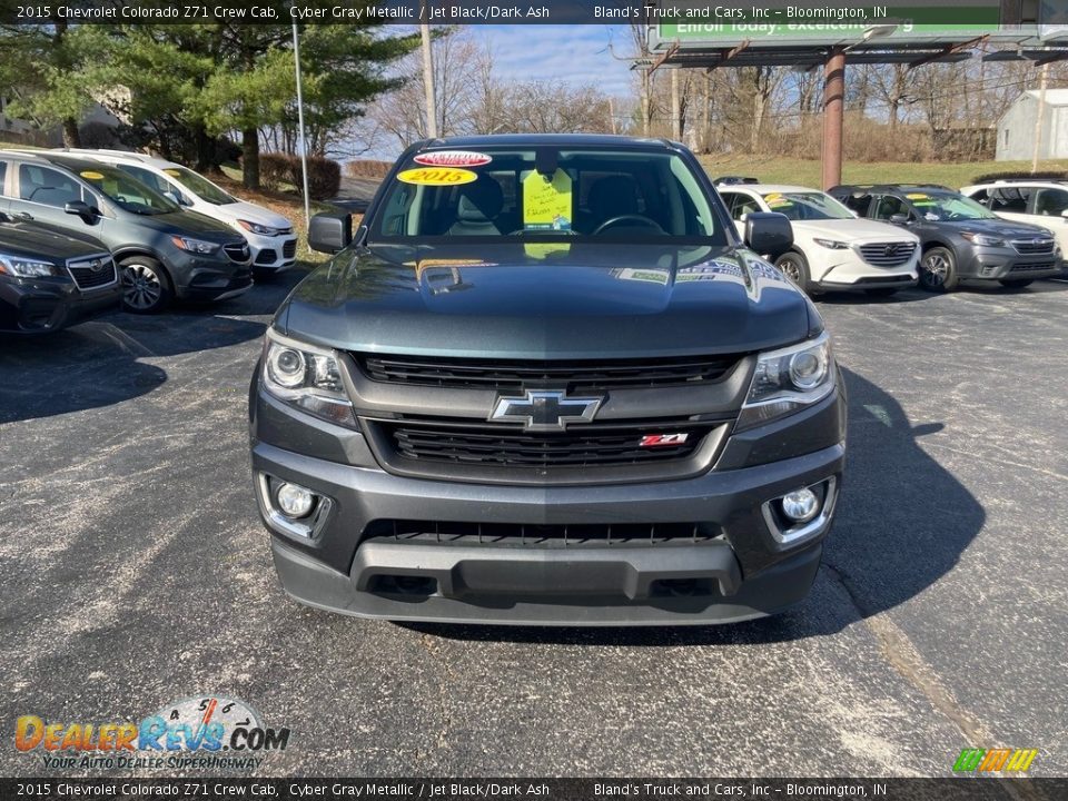 2015 Chevrolet Colorado Z71 Crew Cab Cyber Gray Metallic / Jet Black/Dark Ash Photo #7