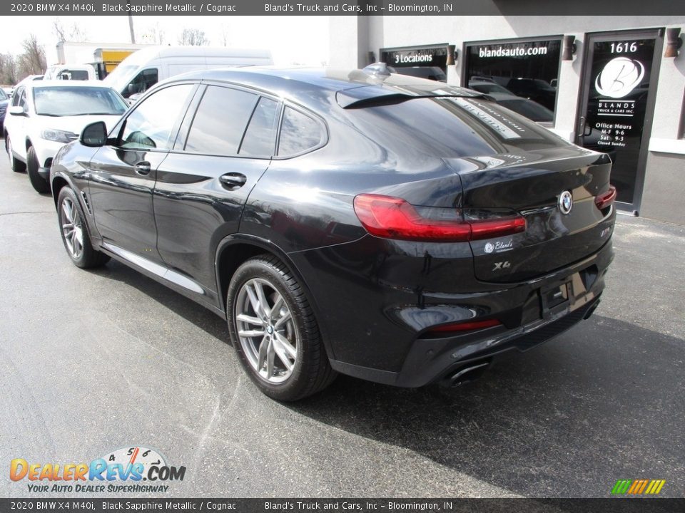 2020 BMW X4 M40i Black Sapphire Metallic / Cognac Photo #3
