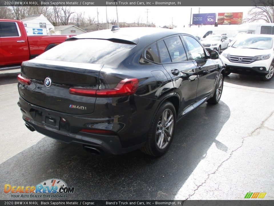 2020 BMW X4 M40i Black Sapphire Metallic / Cognac Photo #4