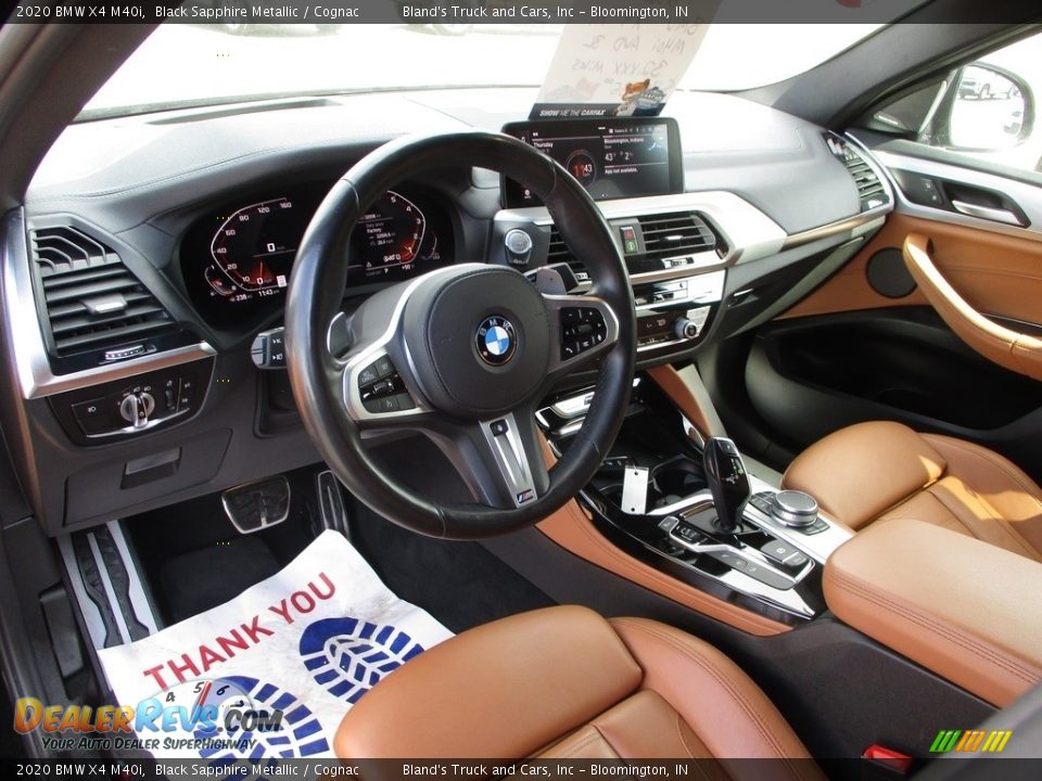 2020 BMW X4 M40i Black Sapphire Metallic / Cognac Photo #6