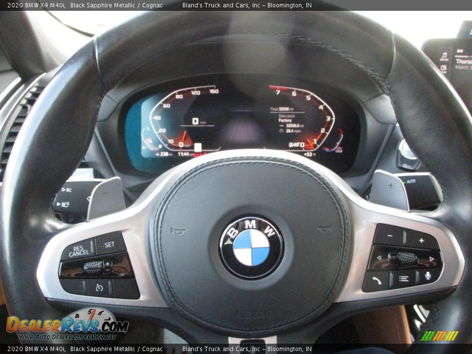 2020 BMW X4 M40i Black Sapphire Metallic / Cognac Photo #13