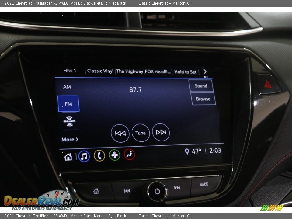 2021 Chevrolet TrailBlazer RS AWD Mosaic Black Metallic / Jet Black Photo #10