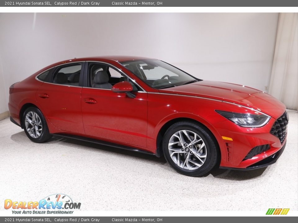 2021 Hyundai Sonata SEL Calypso Red / Dark Gray Photo #1