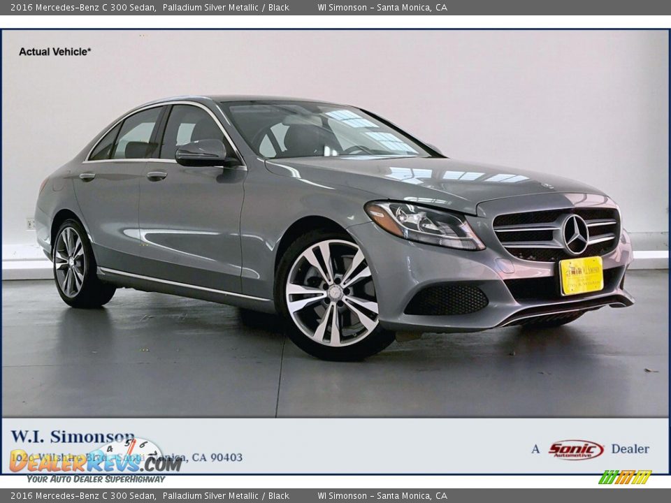 2016 Mercedes-Benz C 300 Sedan Palladium Silver Metallic / Black Photo #1