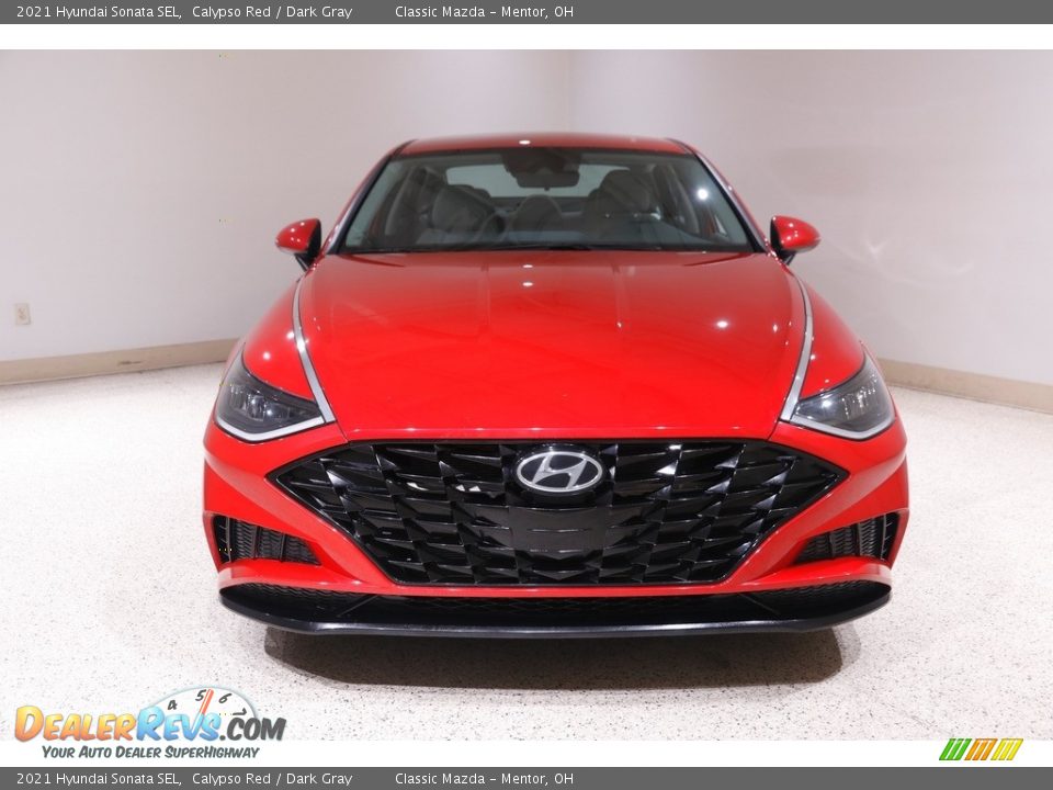 2021 Hyundai Sonata SEL Calypso Red / Dark Gray Photo #2