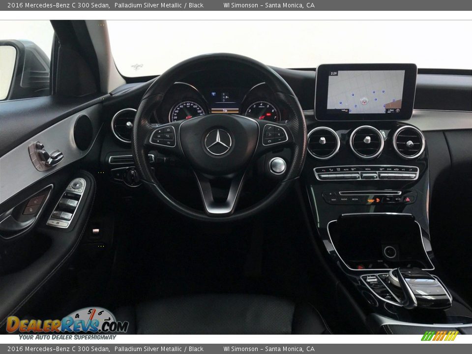 2016 Mercedes-Benz C 300 Sedan Palladium Silver Metallic / Black Photo #4