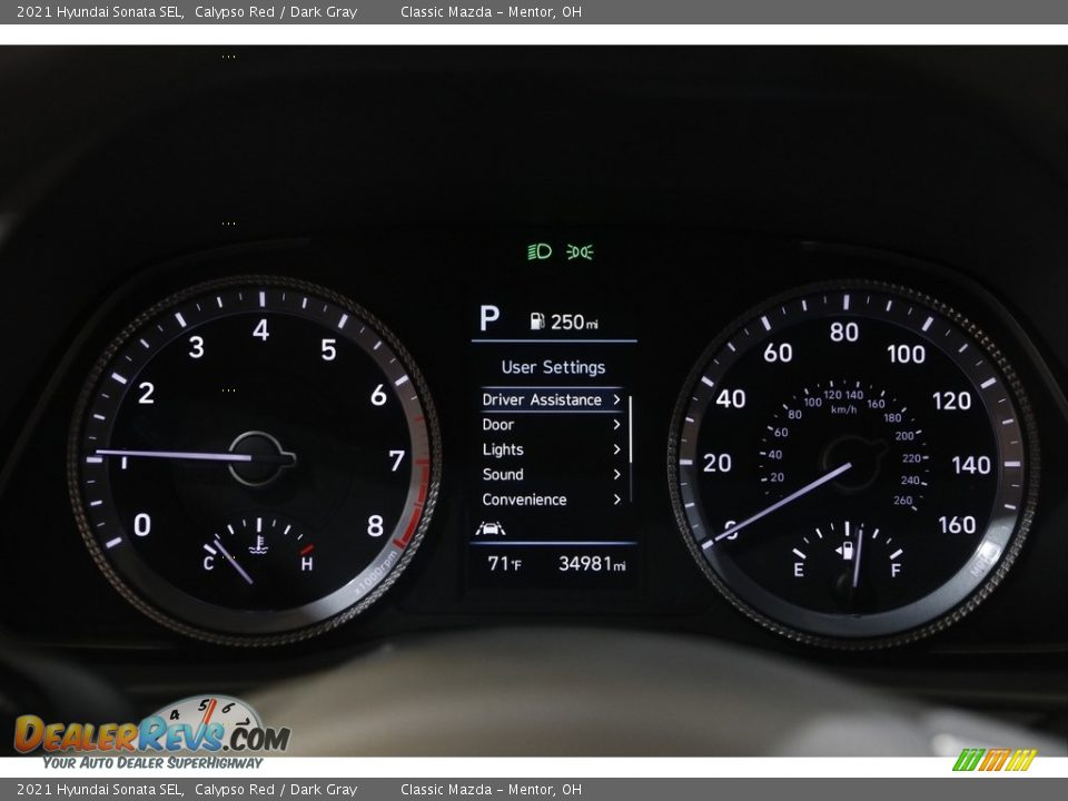 2021 Hyundai Sonata SEL Calypso Red / Dark Gray Photo #8