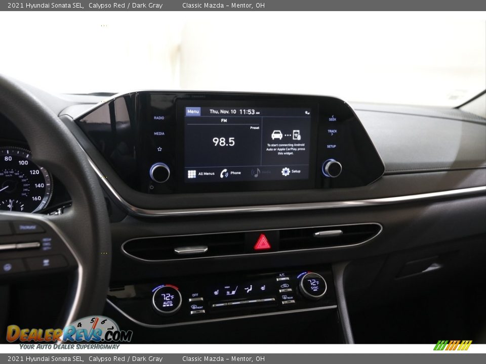 2021 Hyundai Sonata SEL Calypso Red / Dark Gray Photo #9