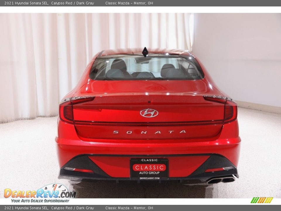 2021 Hyundai Sonata SEL Calypso Red / Dark Gray Photo #18