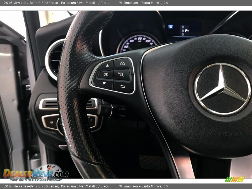 2016 Mercedes-Benz C 300 Sedan Palladium Silver Metallic / Black Photo #15