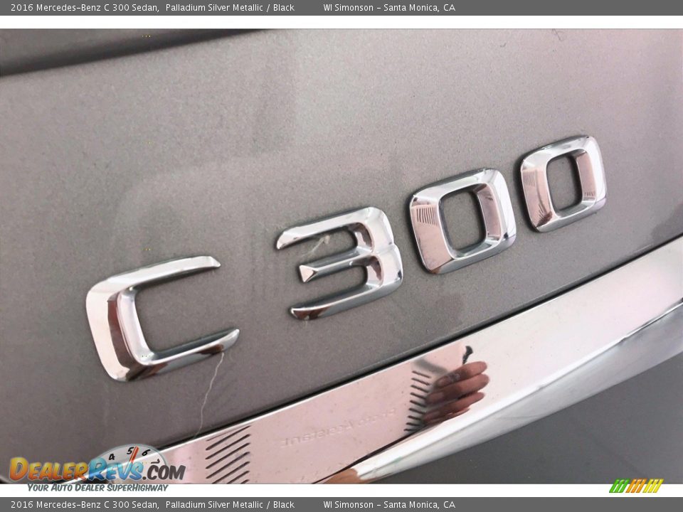 2016 Mercedes-Benz C 300 Sedan Palladium Silver Metallic / Black Photo #24