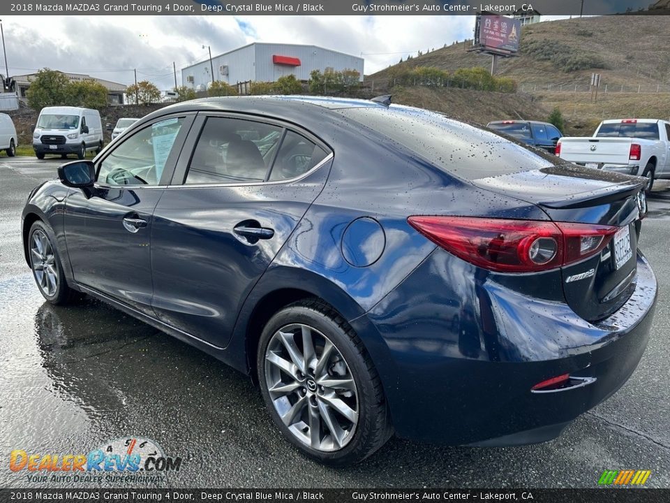 2018 Mazda MAZDA3 Grand Touring 4 Door Deep Crystal Blue Mica / Black Photo #4