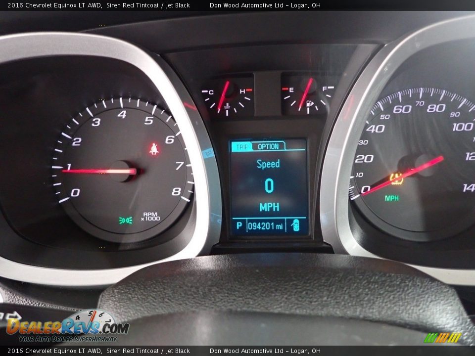 2016 Chevrolet Equinox LT AWD Siren Red Tintcoat / Jet Black Photo #17