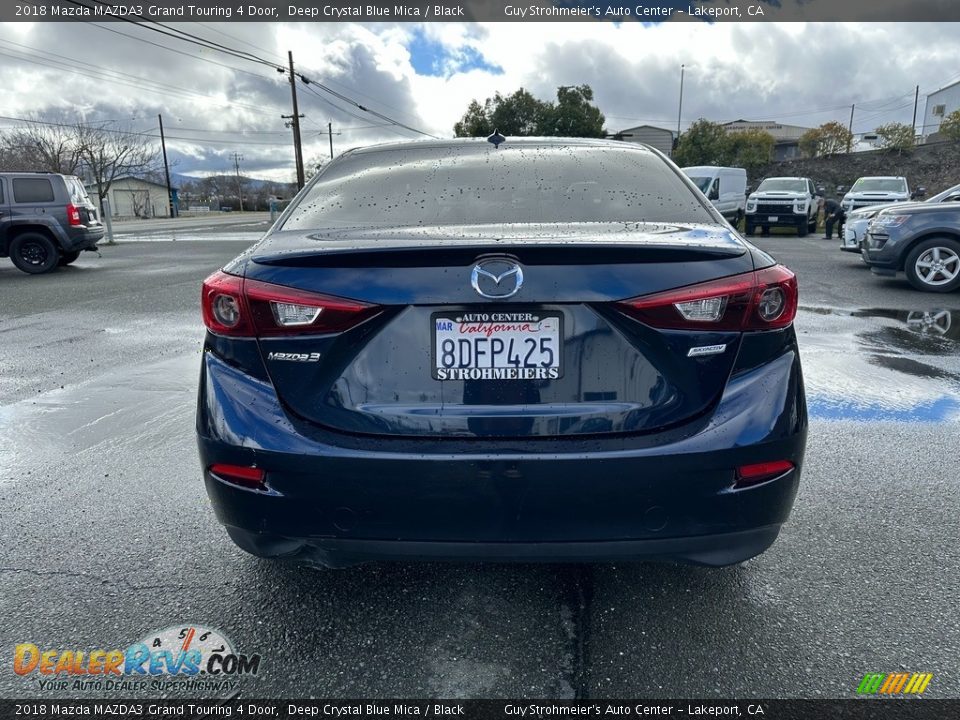 2018 Mazda MAZDA3 Grand Touring 4 Door Deep Crystal Blue Mica / Black Photo #5