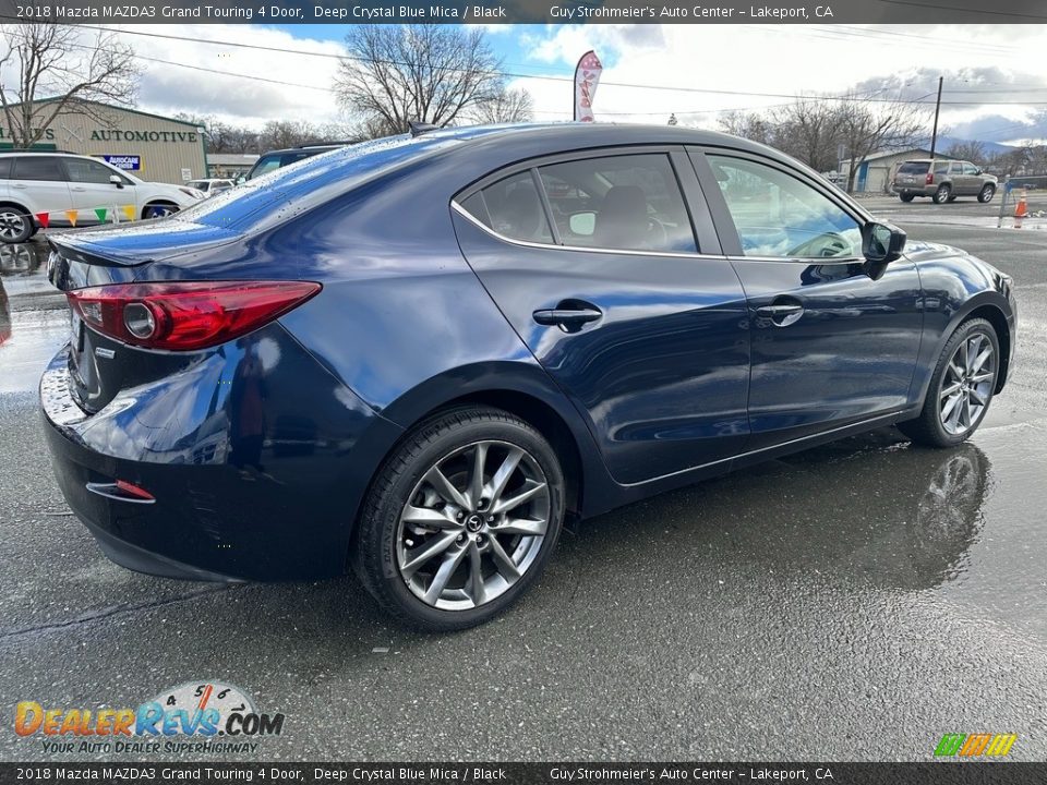 2018 Mazda MAZDA3 Grand Touring 4 Door Deep Crystal Blue Mica / Black Photo #6