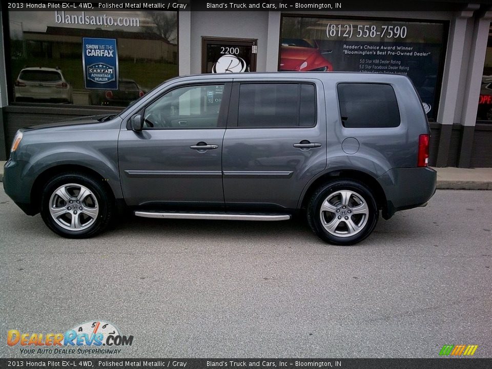 2013 Honda Pilot EX-L 4WD Polished Metal Metallic / Gray Photo #1