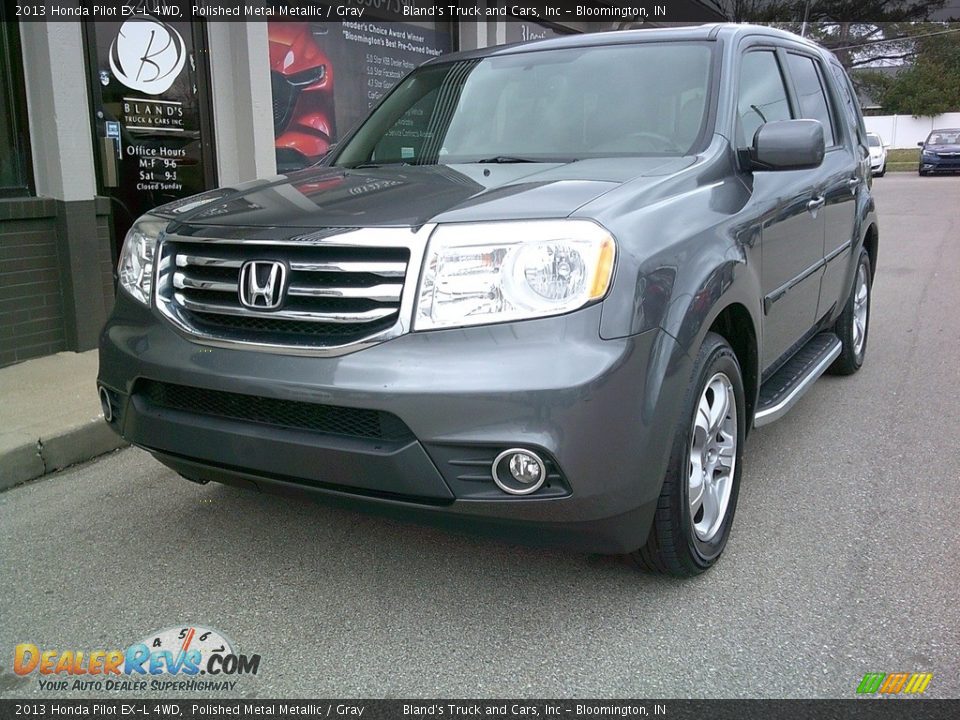 2013 Honda Pilot EX-L 4WD Polished Metal Metallic / Gray Photo #2