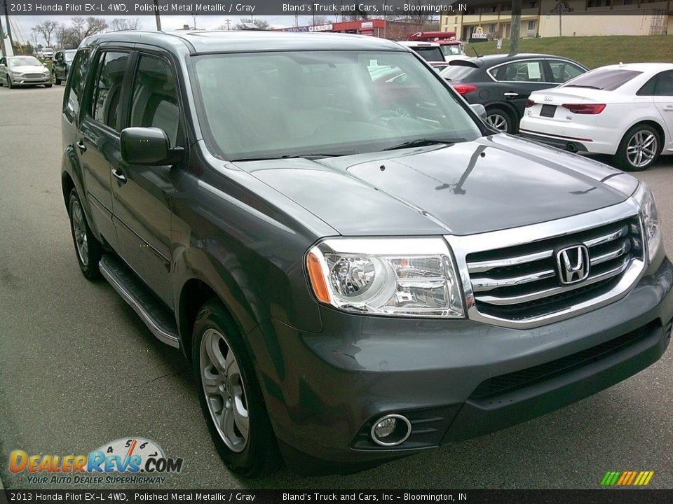 2013 Honda Pilot EX-L 4WD Polished Metal Metallic / Gray Photo #4