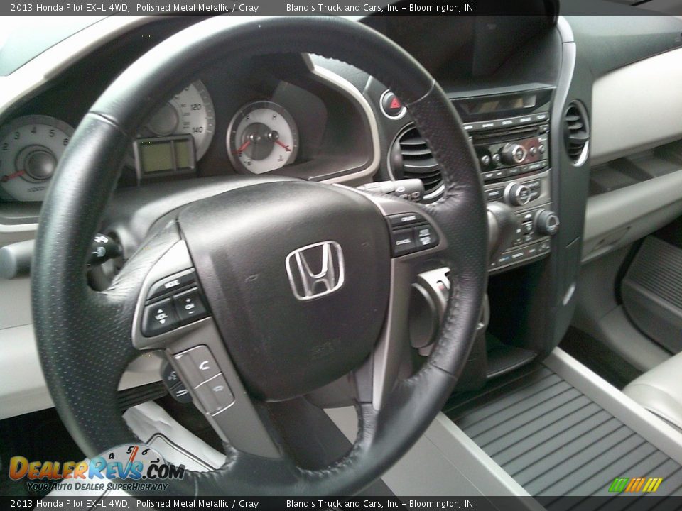 2013 Honda Pilot EX-L 4WD Polished Metal Metallic / Gray Photo #7