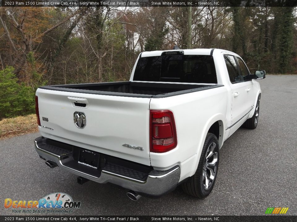 2023 Ram 1500 Limited Crew Cab 4x4 Ivory White Tri-Coat Pearl / Black Photo #6