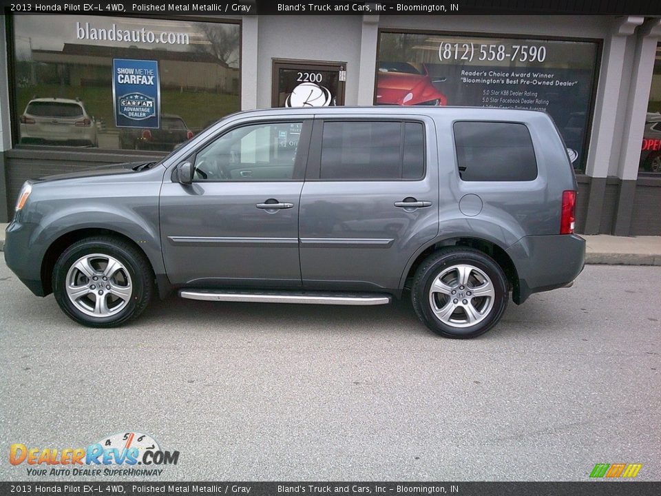 2013 Honda Pilot EX-L 4WD Polished Metal Metallic / Gray Photo #18