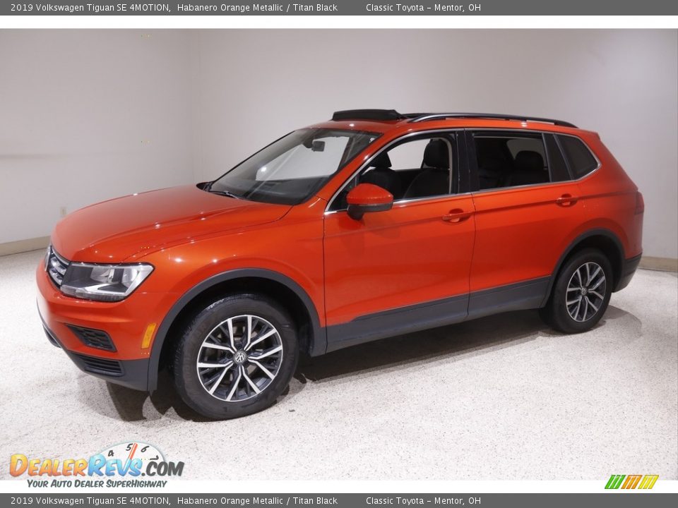 2019 Volkswagen Tiguan SE 4MOTION Habanero Orange Metallic / Titan Black Photo #3