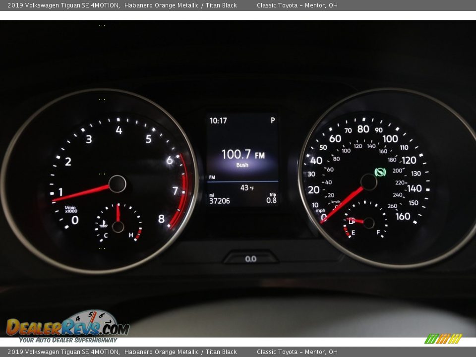 2019 Volkswagen Tiguan SE 4MOTION Habanero Orange Metallic / Titan Black Photo #8