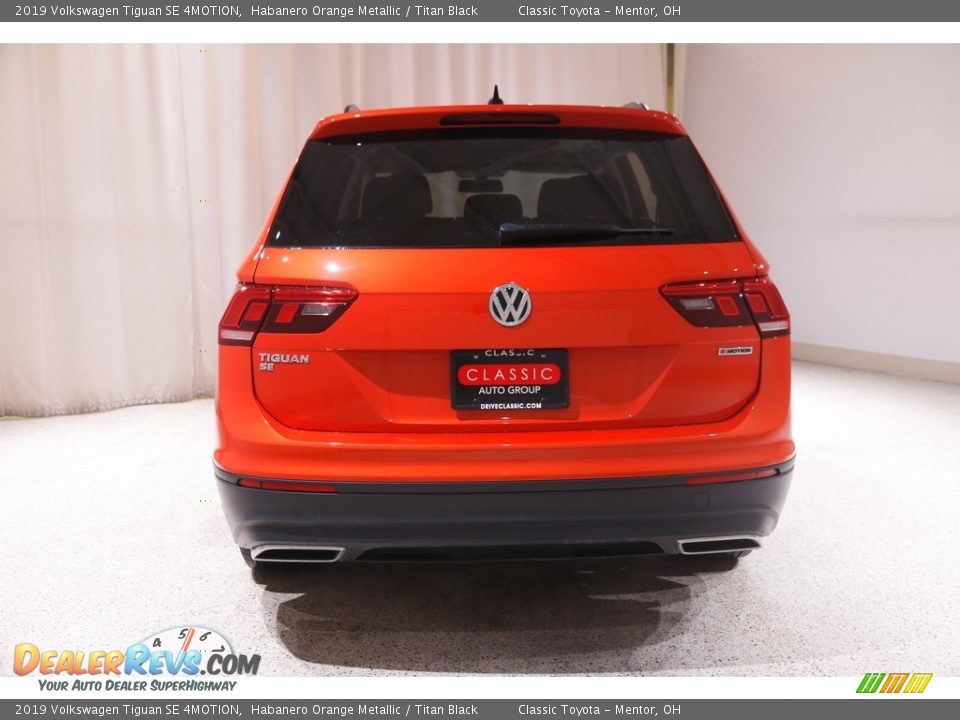 2019 Volkswagen Tiguan SE 4MOTION Habanero Orange Metallic / Titan Black Photo #17