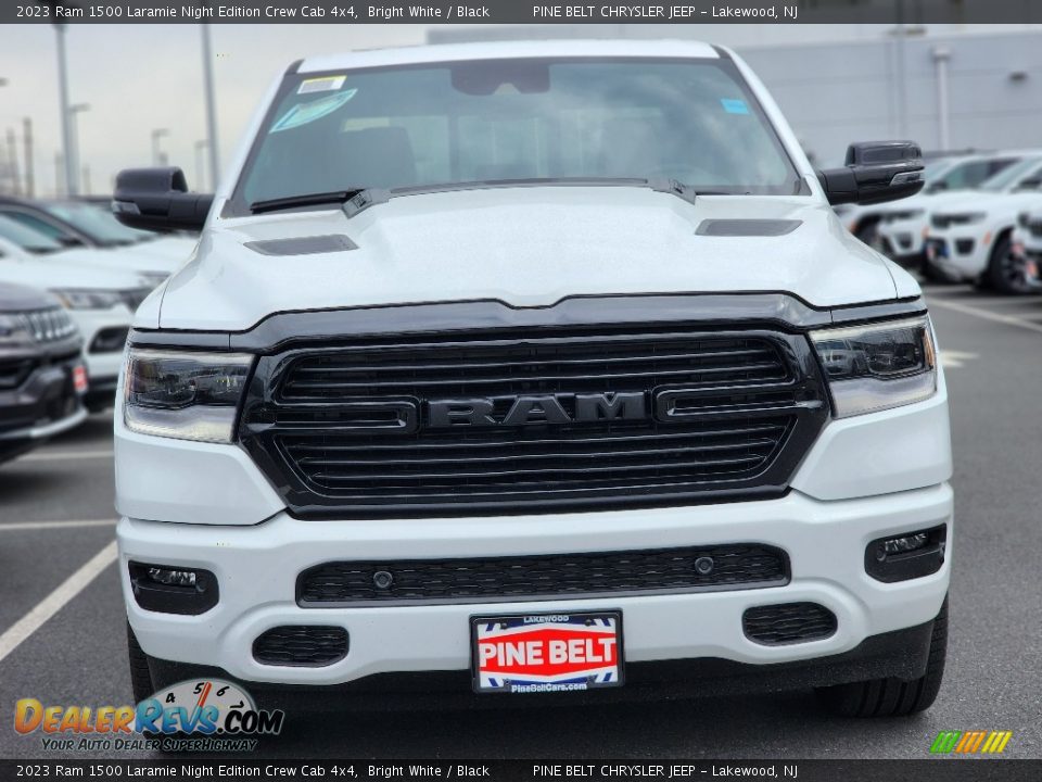 2023 Ram 1500 Laramie Night Edition Crew Cab 4x4 Bright White / Black Photo #2