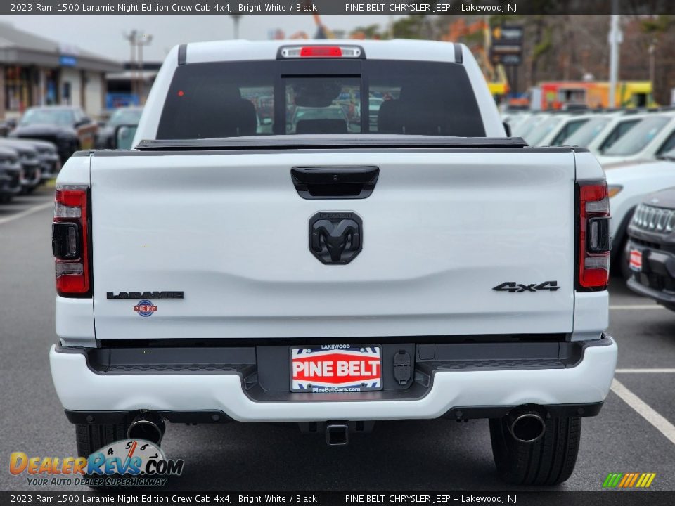 2023 Ram 1500 Laramie Night Edition Crew Cab 4x4 Bright White / Black Photo #6