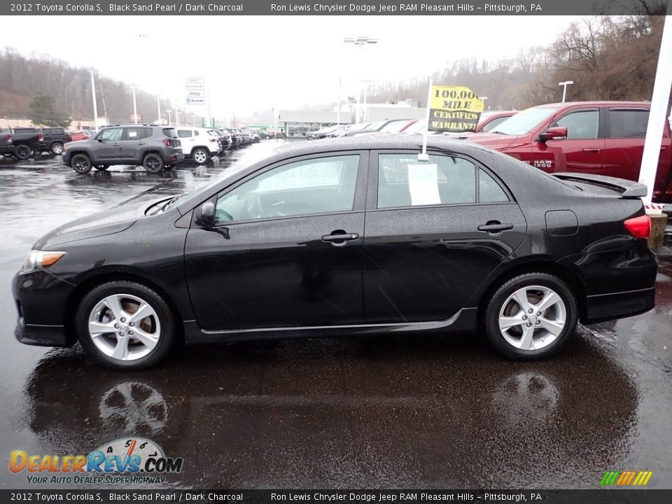 2012 Toyota Corolla S Black Sand Pearl / Dark Charcoal Photo #2