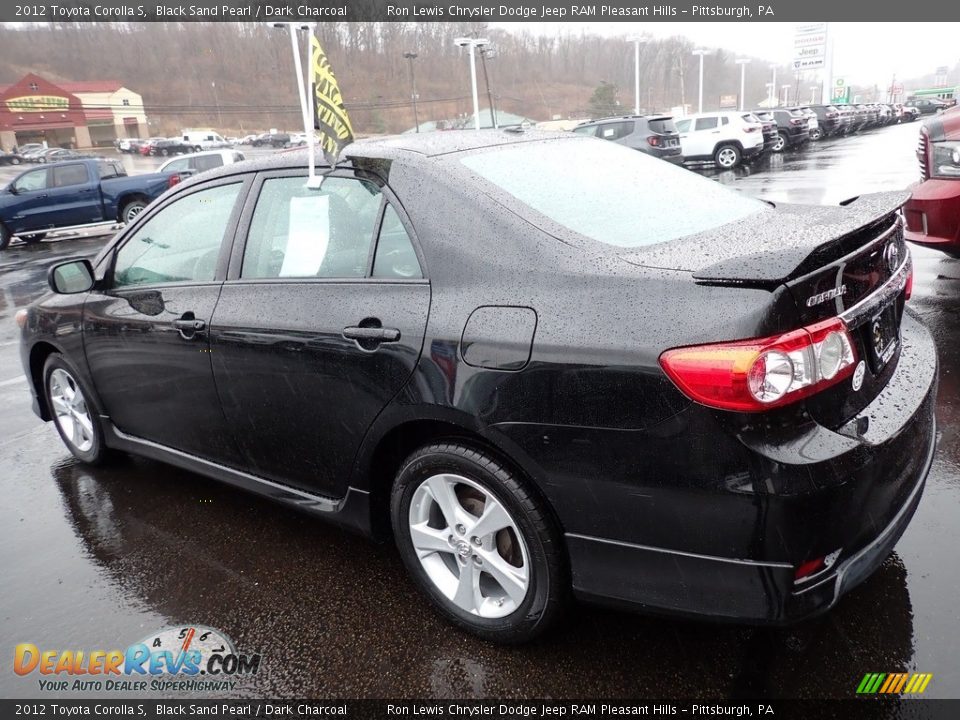 2012 Toyota Corolla S Black Sand Pearl / Dark Charcoal Photo #3