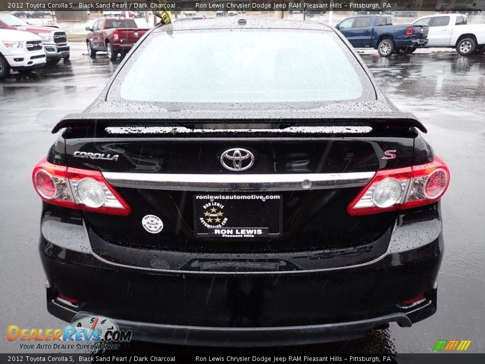 2012 Toyota Corolla S Black Sand Pearl / Dark Charcoal Photo #4