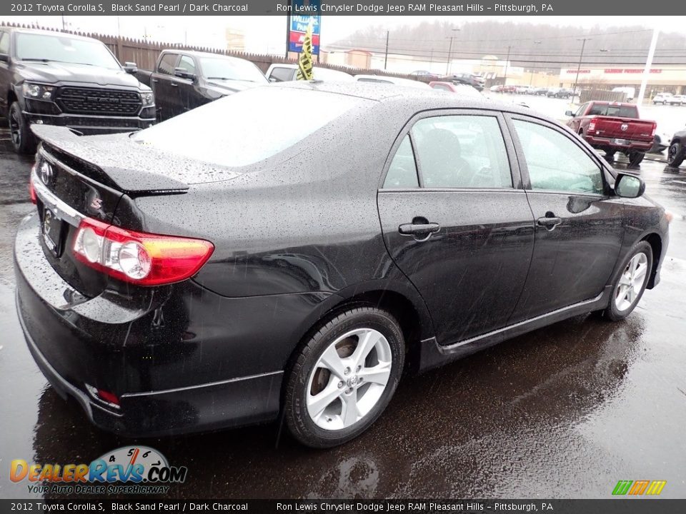 2012 Toyota Corolla S Black Sand Pearl / Dark Charcoal Photo #6