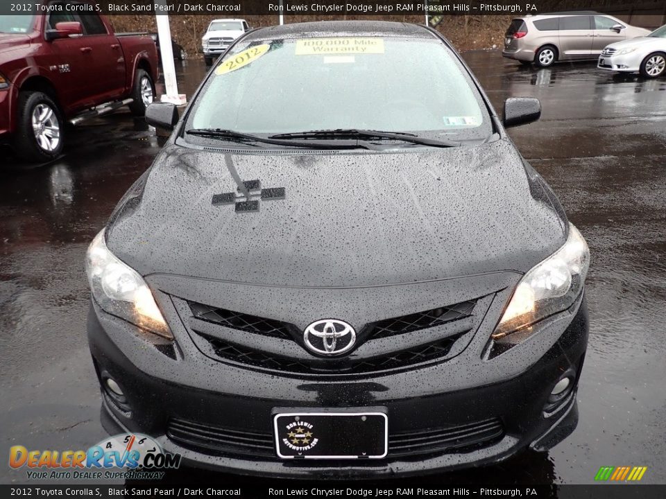 2012 Toyota Corolla S Black Sand Pearl / Dark Charcoal Photo #9