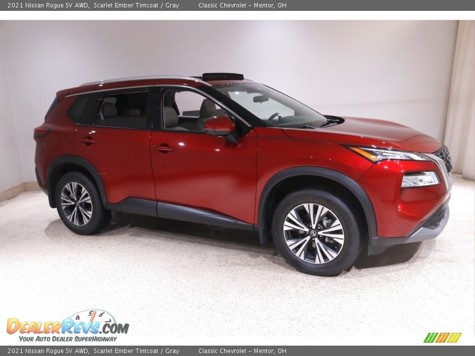 2021 Nissan Rogue SV AWD Scarlet Ember Tintcoat / Gray Photo #1