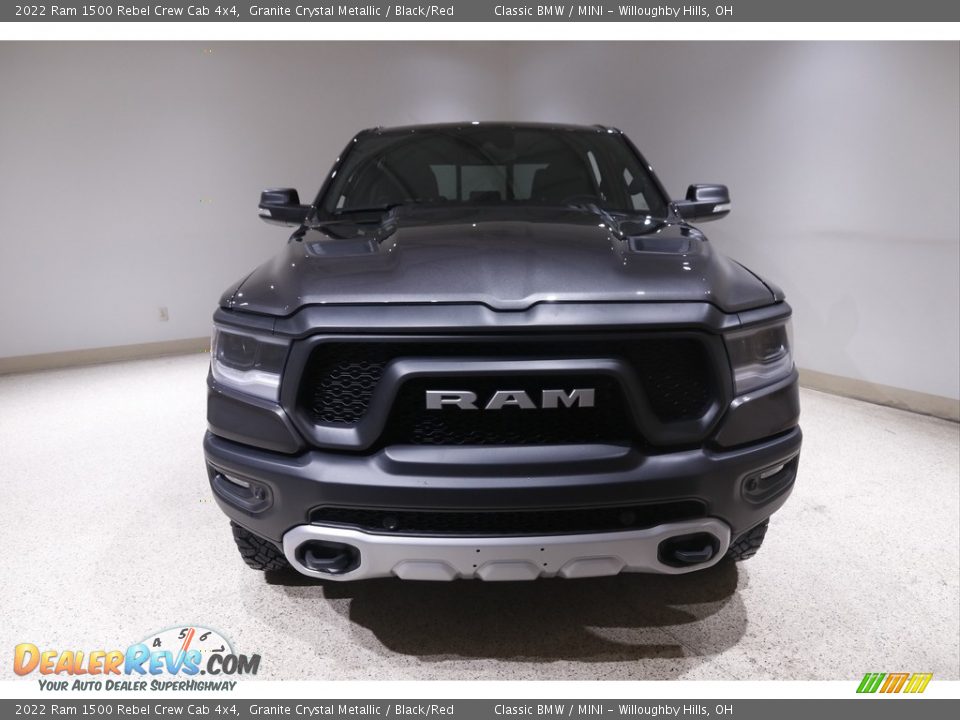 2022 Ram 1500 Rebel Crew Cab 4x4 Granite Crystal Metallic / Black/Red Photo #2