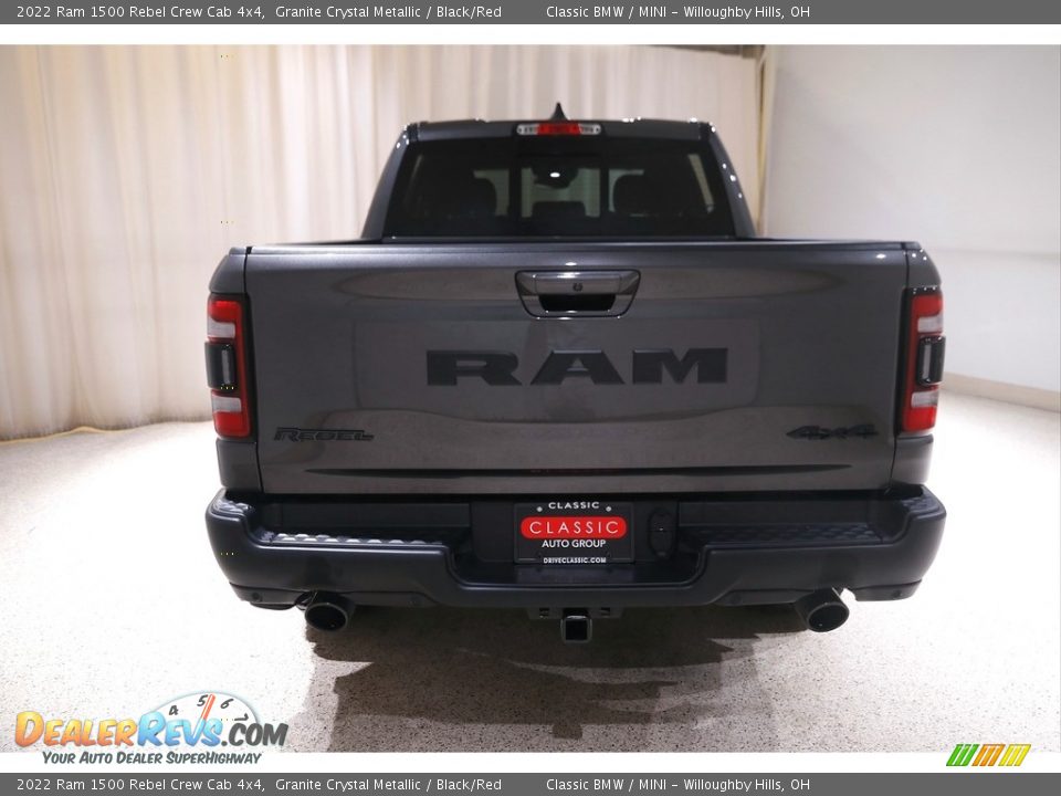 2022 Ram 1500 Rebel Crew Cab 4x4 Granite Crystal Metallic / Black/Red Photo #22