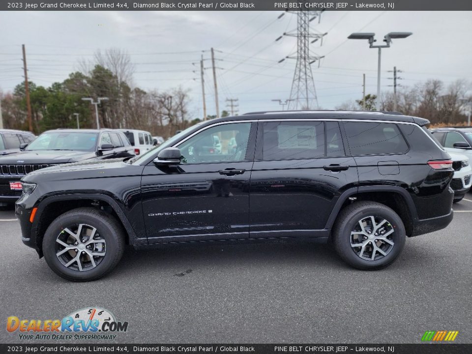 2023 Jeep Grand Cherokee L Limited 4x4 Diamond Black Crystal Pearl / Global Black Photo #3