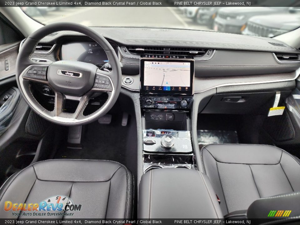 2023 Jeep Grand Cherokee L Limited 4x4 Diamond Black Crystal Pearl / Global Black Photo #9