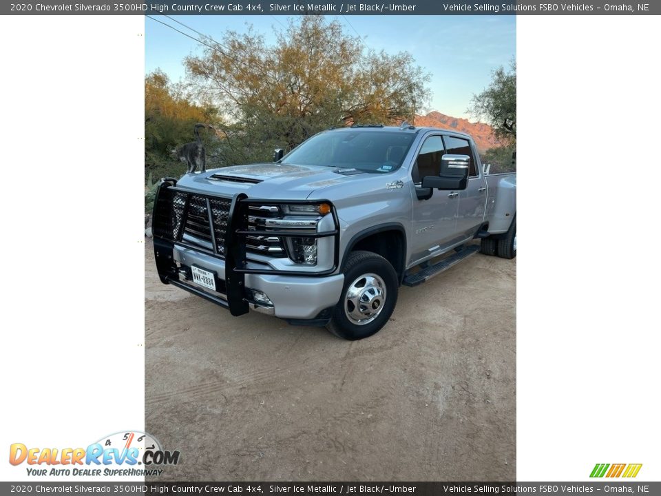 2020 Chevrolet Silverado 3500HD High Country Crew Cab 4x4 Silver Ice Metallic / Jet Black/­Umber Photo #2