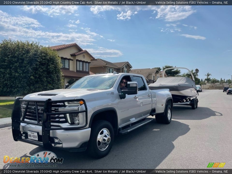 2020 Chevrolet Silverado 3500HD High Country Crew Cab 4x4 Silver Ice Metallic / Jet Black/­Umber Photo #7