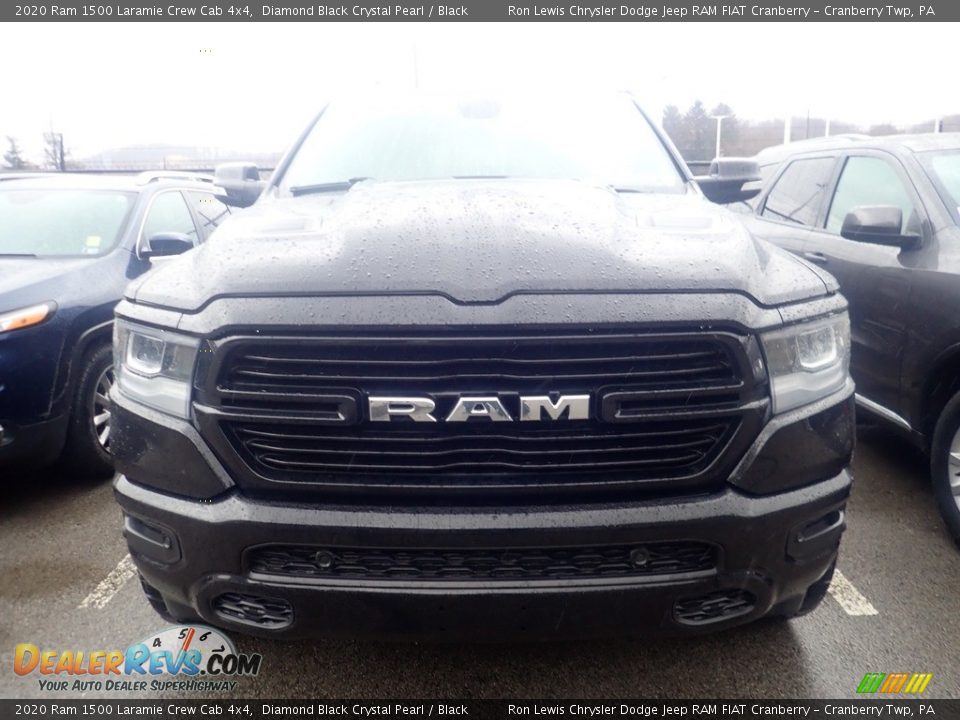 2020 Ram 1500 Laramie Crew Cab 4x4 Diamond Black Crystal Pearl / Black Photo #3