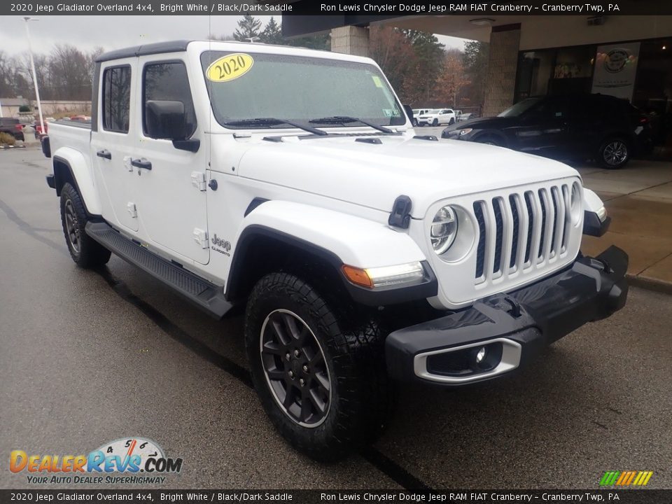 2020 Jeep Gladiator Overland 4x4 Bright White / Black/Dark Saddle Photo #8