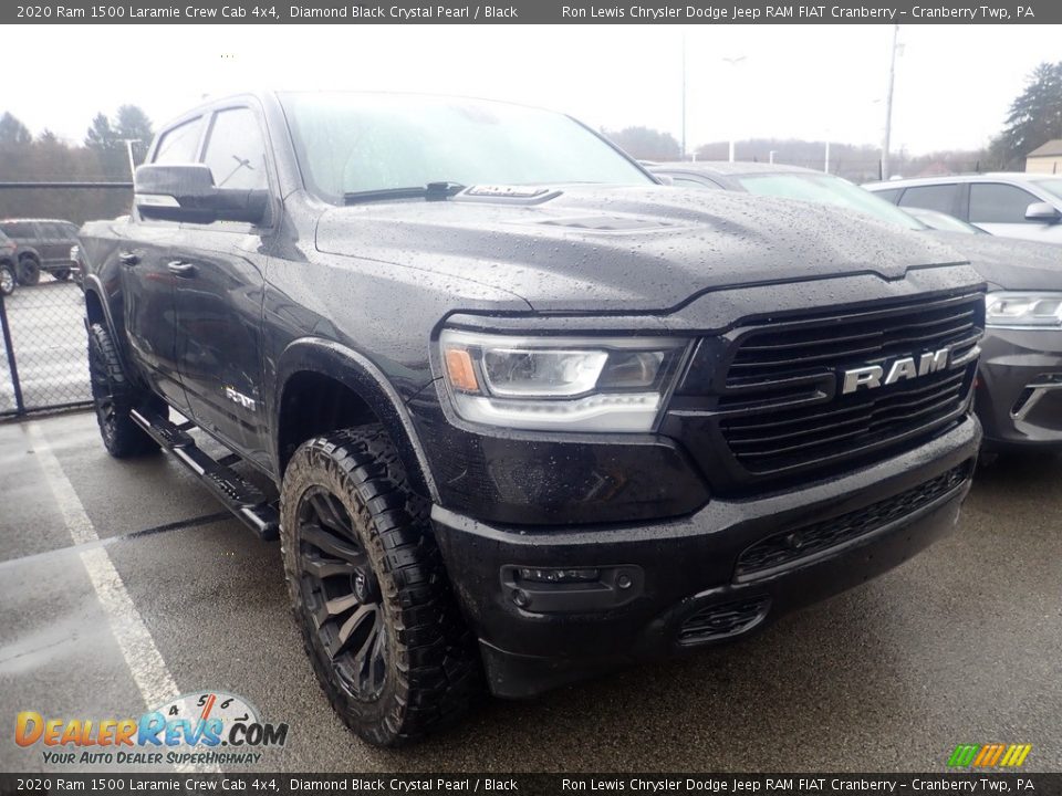 2020 Ram 1500 Laramie Crew Cab 4x4 Diamond Black Crystal Pearl / Black Photo #4