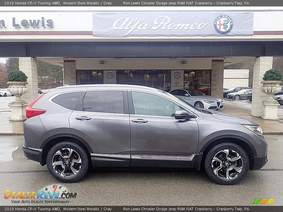 2019 Honda CR-V Touring AWD Modern Steel Metallic / Gray Photo #1