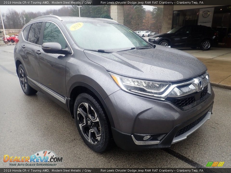 2019 Honda CR-V Touring AWD Modern Steel Metallic / Gray Photo #8