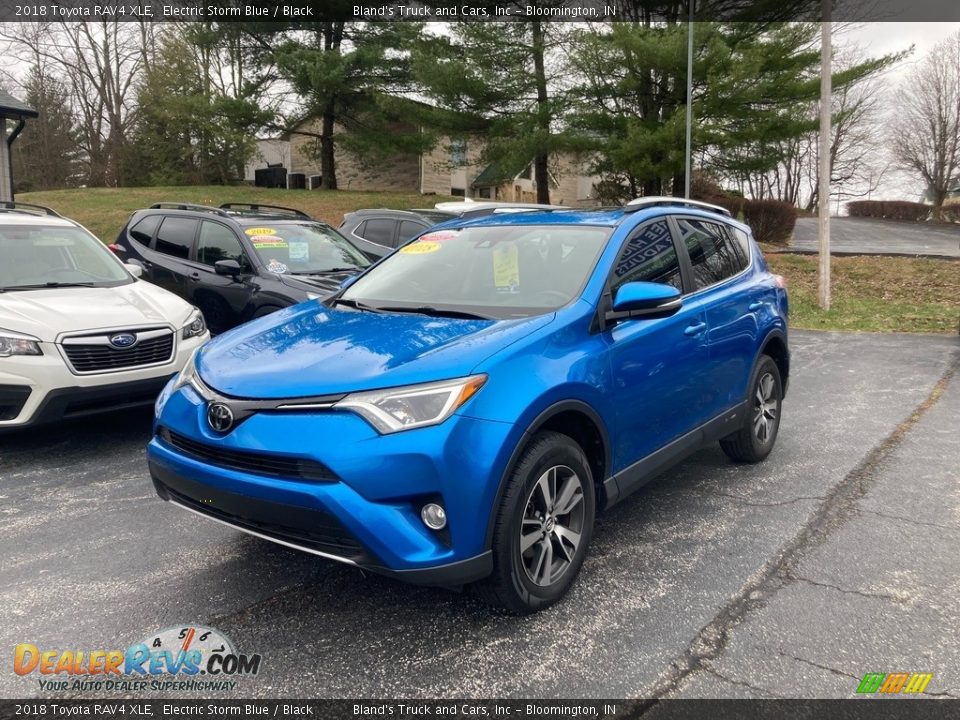 2018 Toyota RAV4 XLE Electric Storm Blue / Black Photo #2